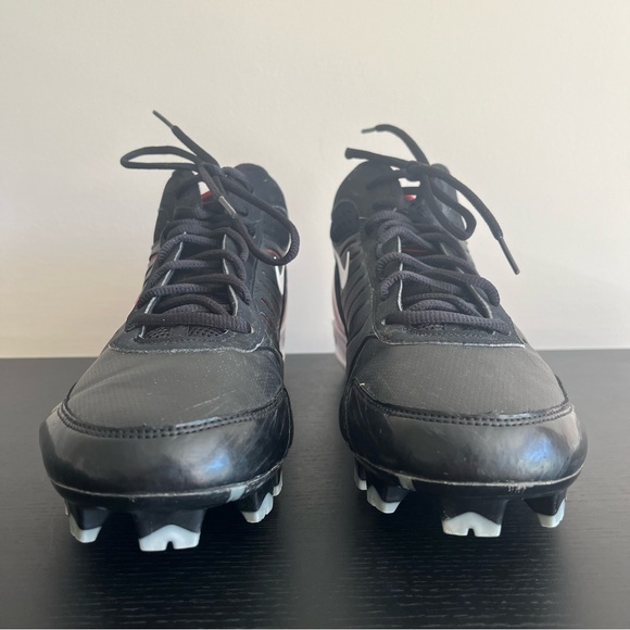 Nike Mens 11.5 Power Channel Cleats Football Black Red White 2008 - Picture 3 of 14